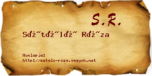 Sétáló Róza névjegykártya