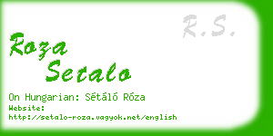 roza setalo business card