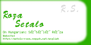 roza setalo business card